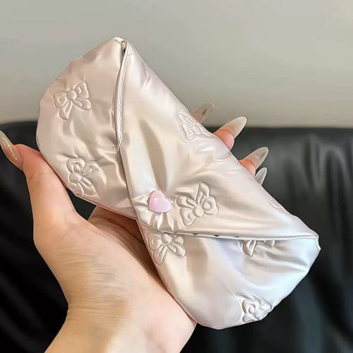 Heart Bow Foldable Glasses Pouch